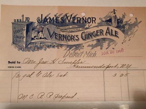 Vernor's Ginger Ale Invoice Letterhead 1900.jpg