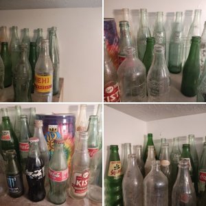 Pop or soda bottles
